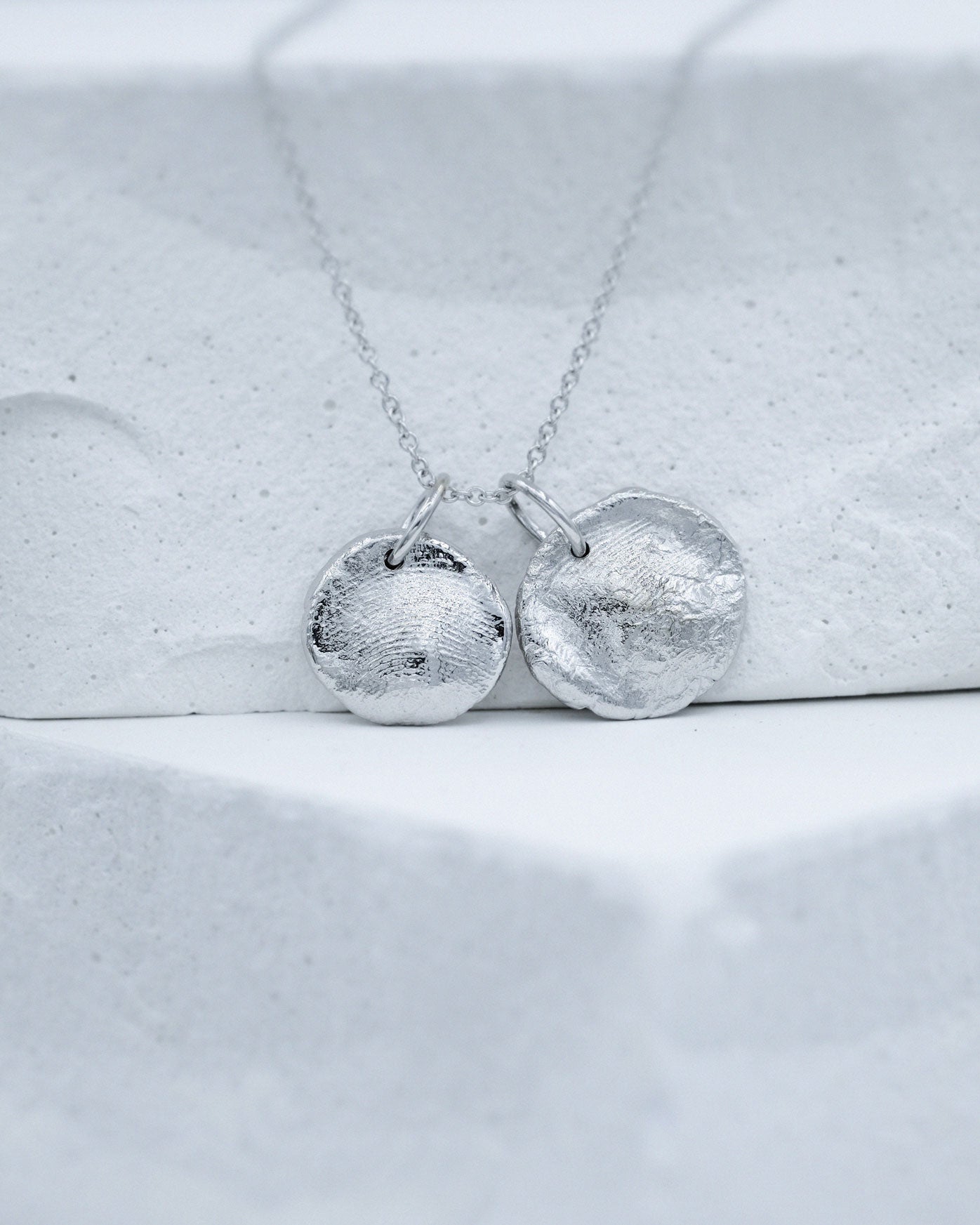 Mini Fingerprint Necklace in solid gold