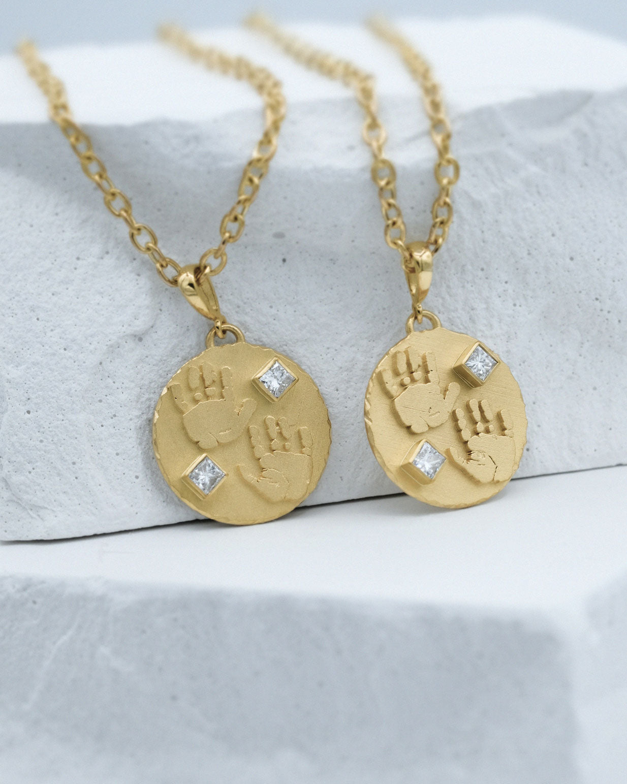 Handprints / Footprints Coin Necklace