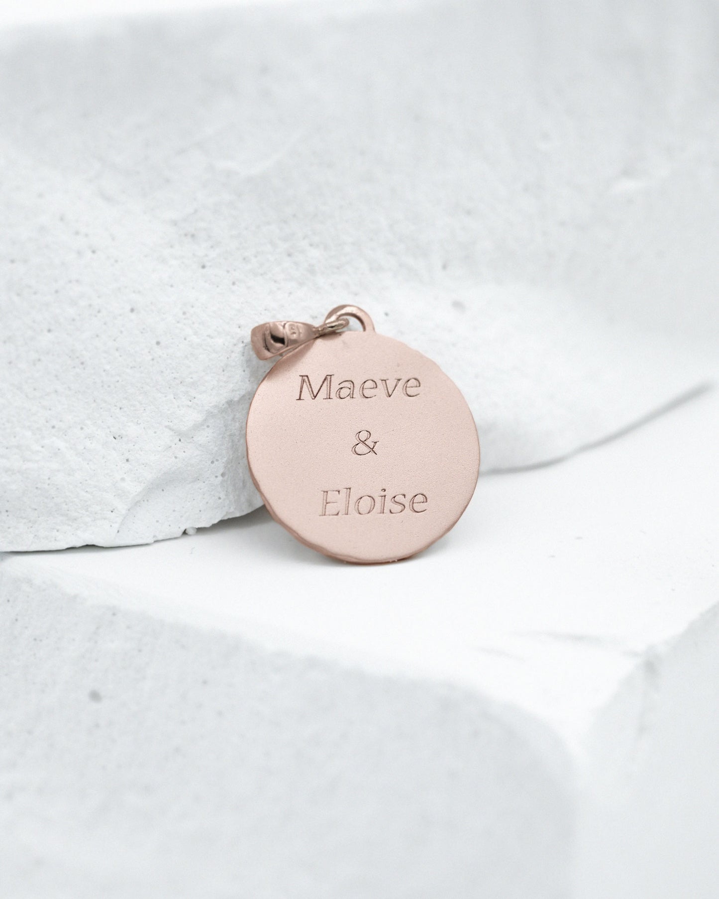 Handprints / Footprints Coin Charm in 14K Gold