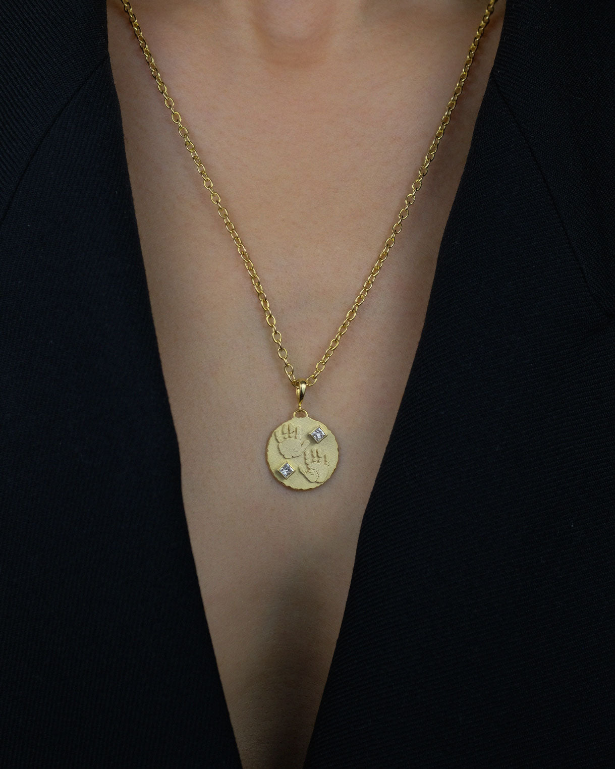 Handprints / Footprints Coin Necklace