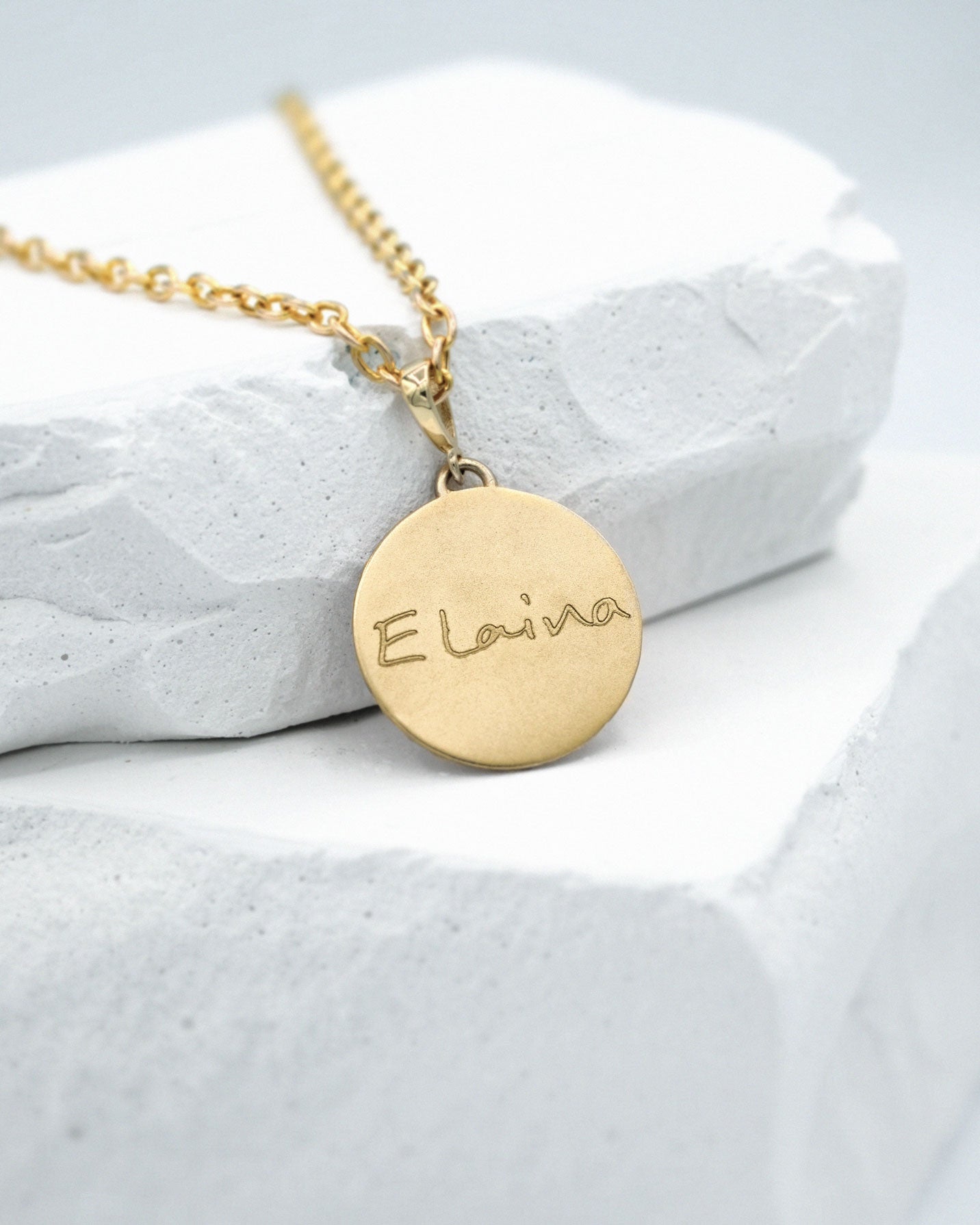 Handprints / Footprints Coin Charm in 14K Gold