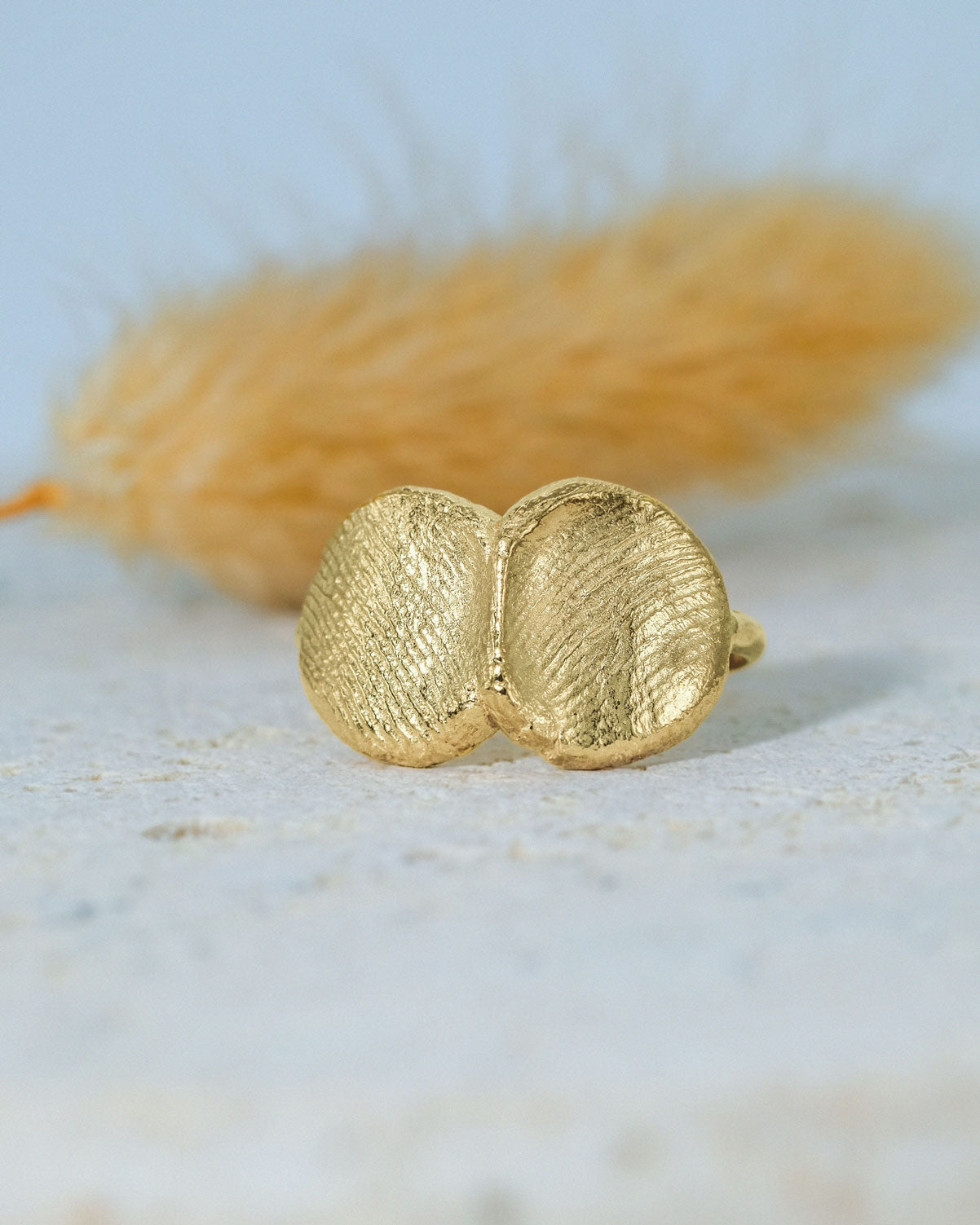 Fingerprint(s) Ring in solid gold