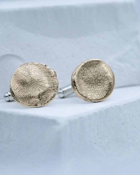 Fingerprints Cufflinks with silver backs