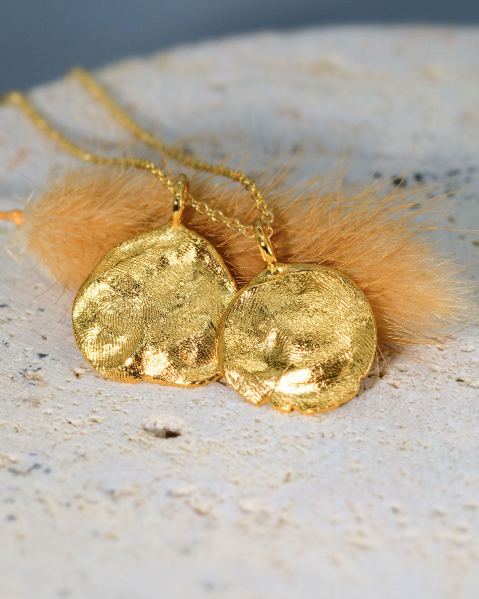 Fingerprint Necklace in solid gold on 1.5mm chain