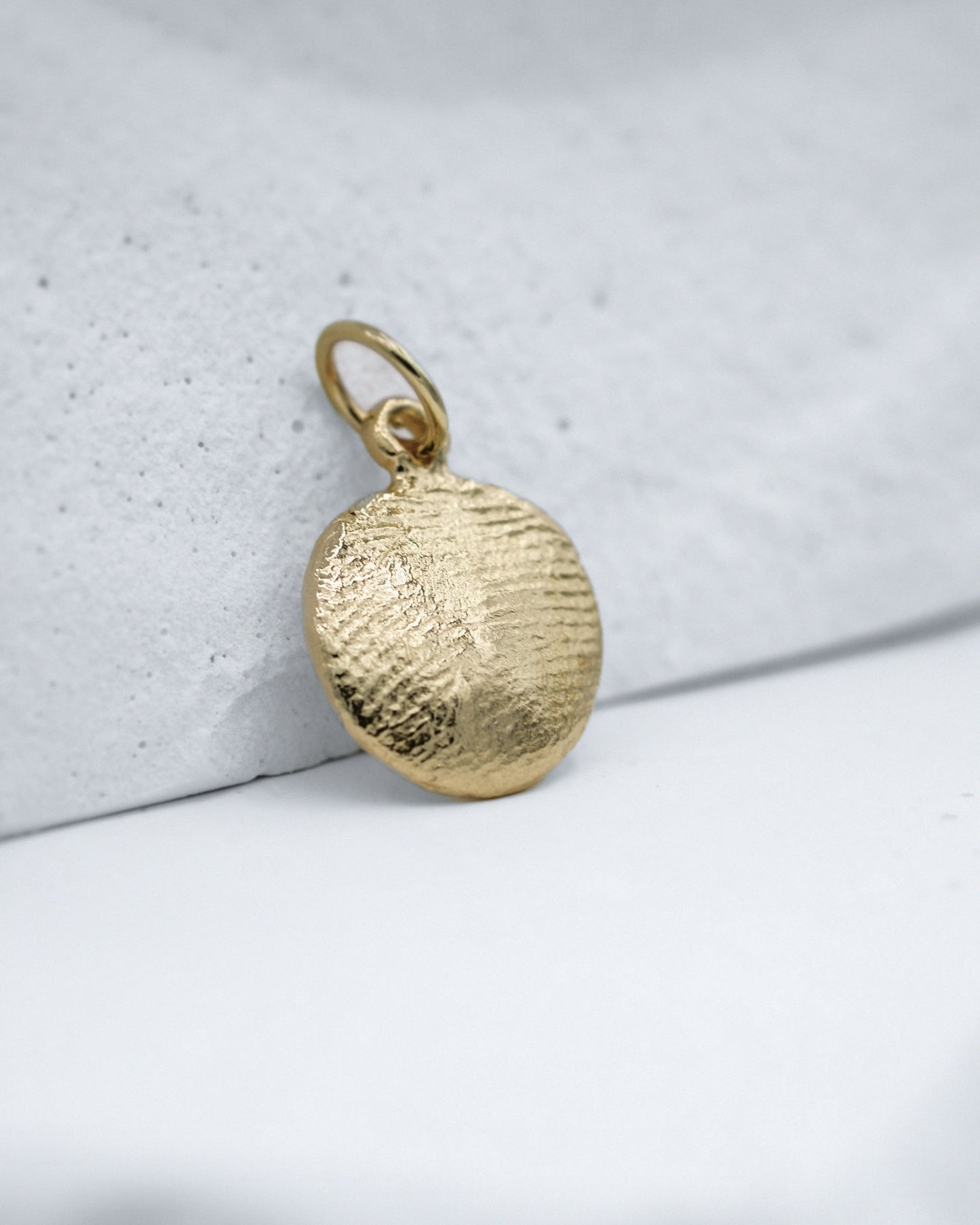 Mini Fingerprint Charm in solid gold