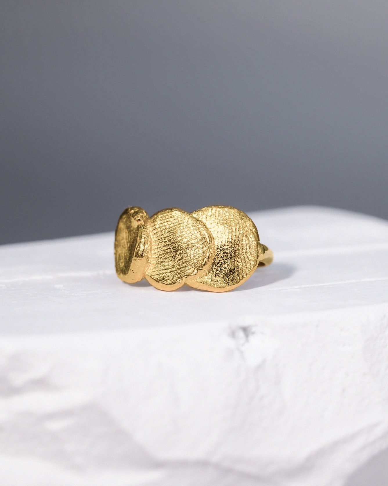 Fingerprint(s) Ring in solid gold