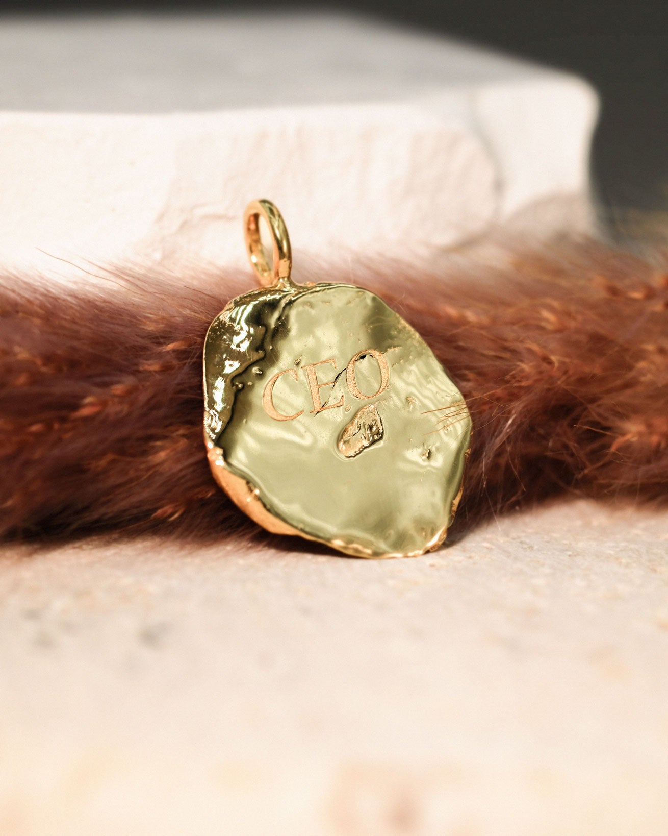 Fingerprint Charm in solid gold