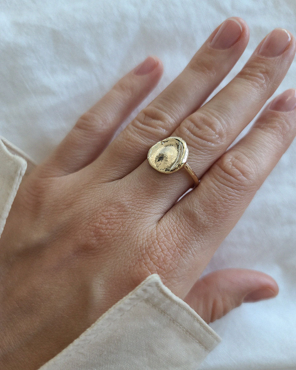Fingerprint(s) Ring in solid gold