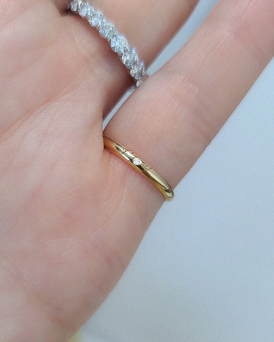 Fingerprint(s) Ring in solid gold