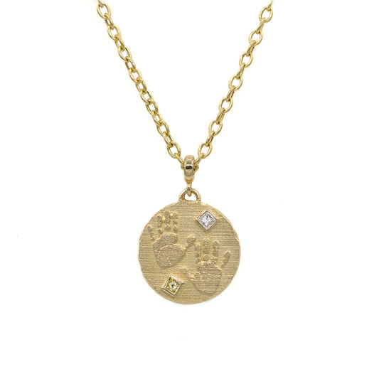 Handprints / Footprints Coin Necklace
