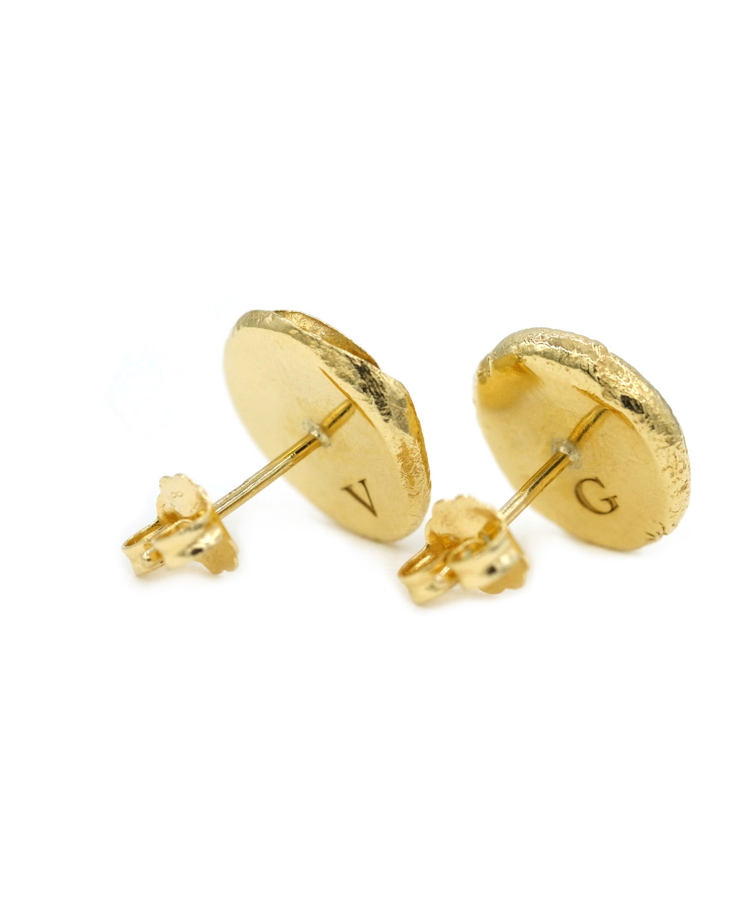 Fingerprints Earrings in solid gold
