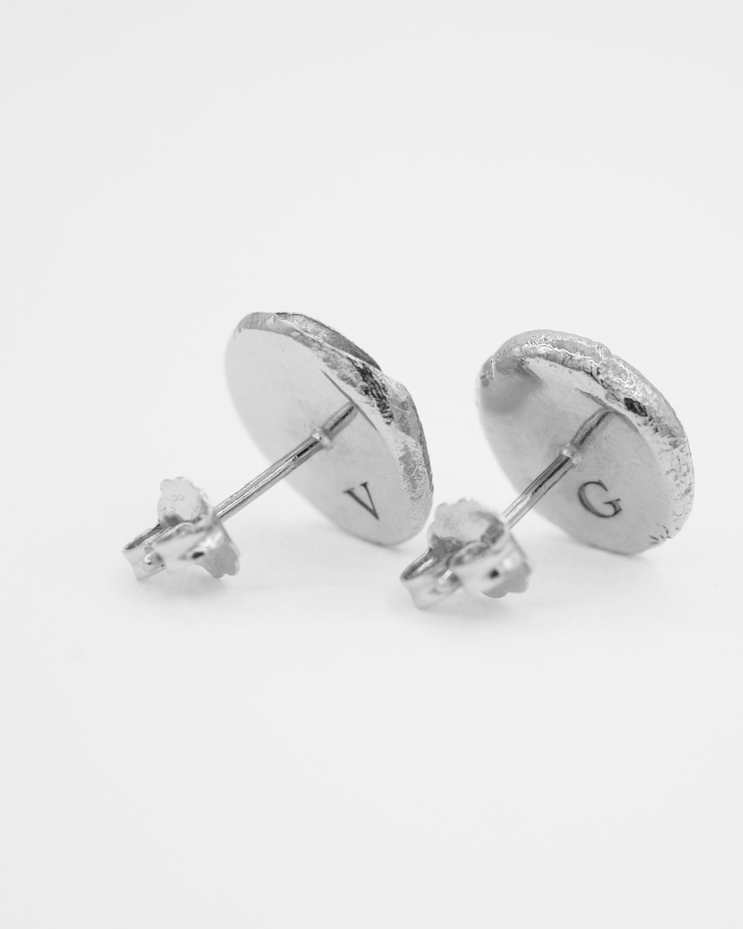 Baby Fingerprints Earrings in sterling silver by Matanai Jewelry