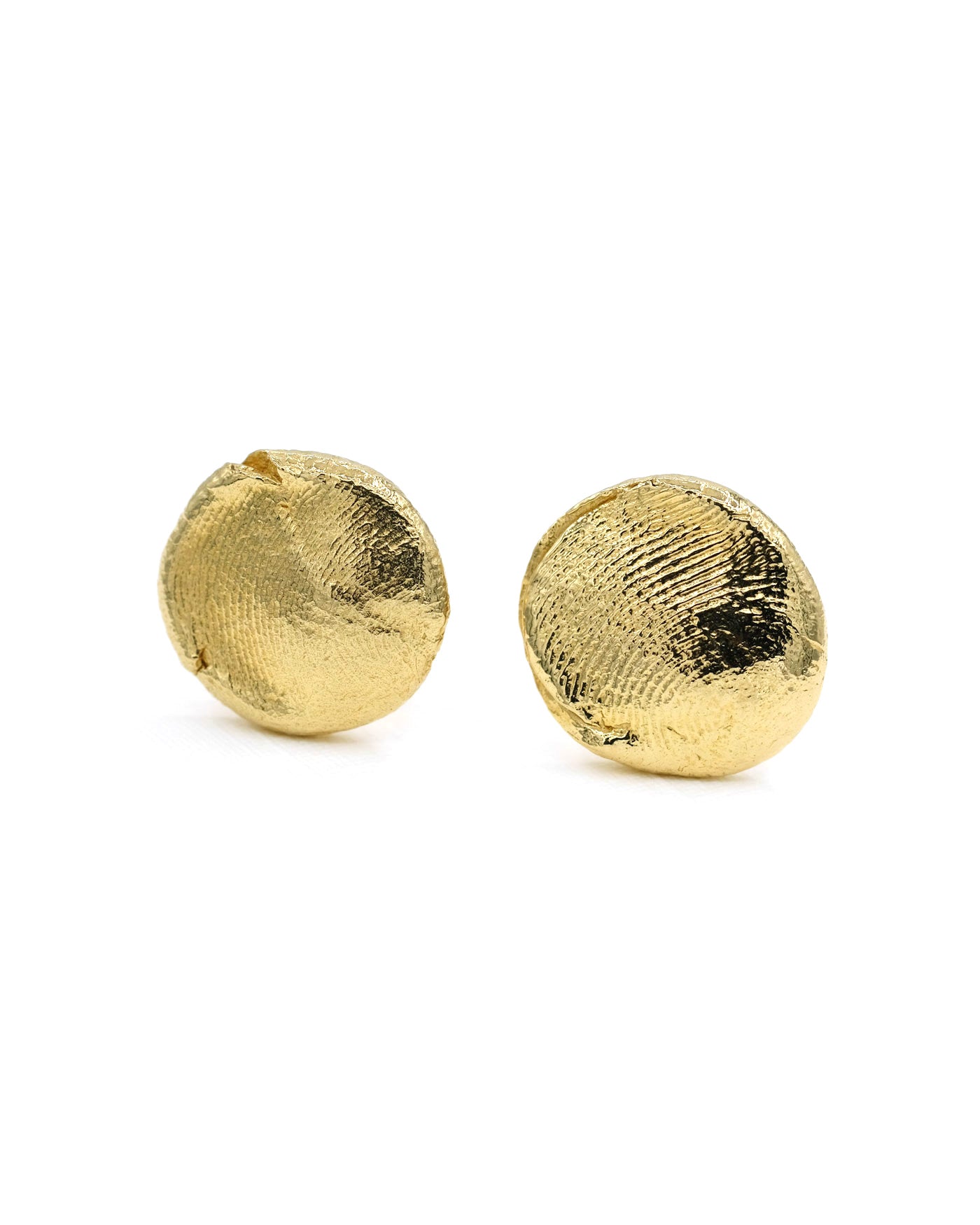 Fingerprints Earrings in solid gold