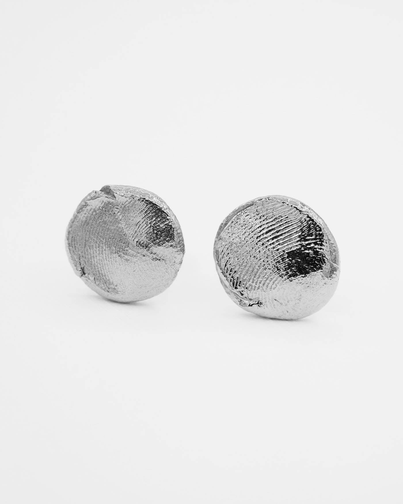 Baby Fingerprints Earrings in sterling silver by Matanai Jewelry