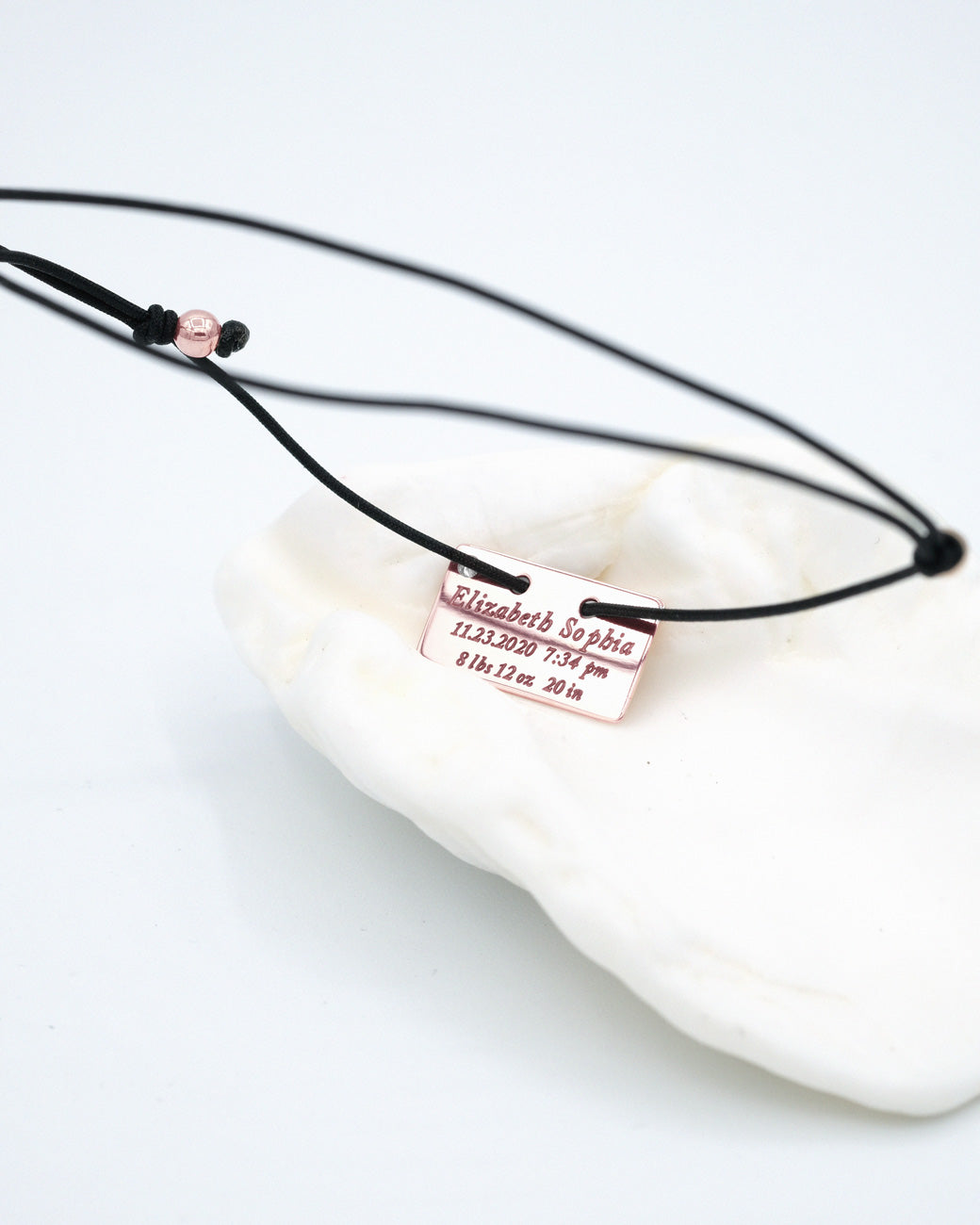 Footprint Wristband with a Diamond