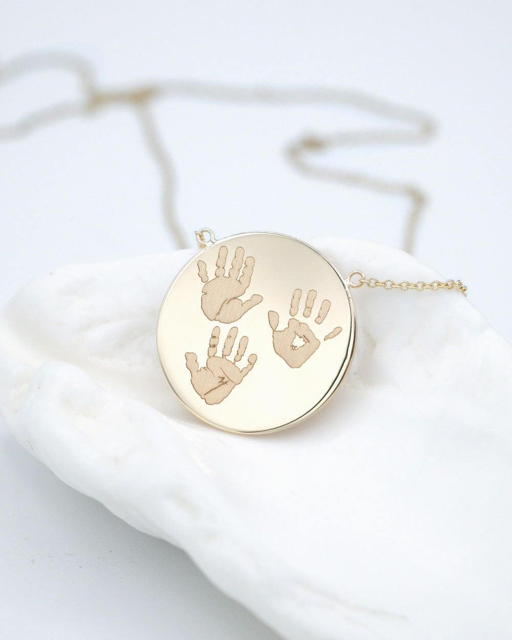 Large Round Handprints / Footprints Tag