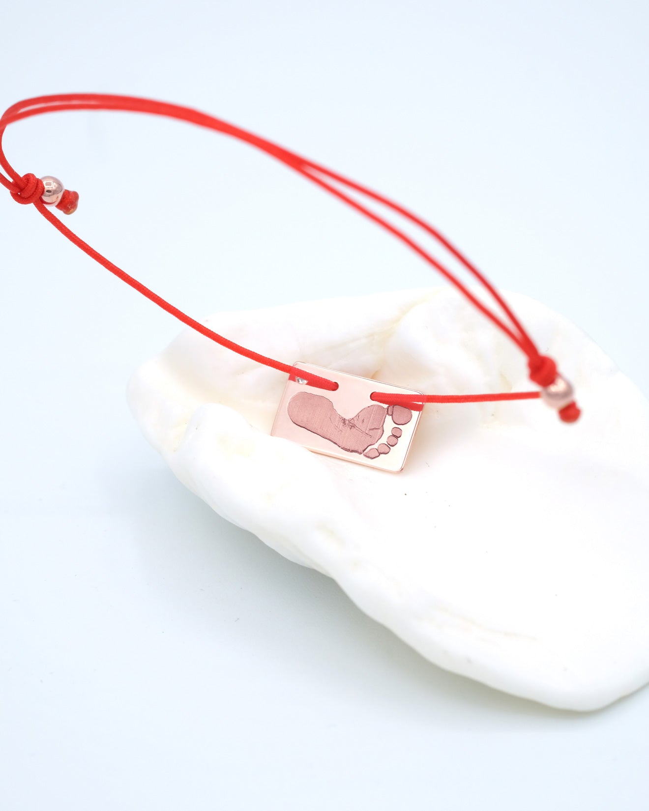 Footprint Wristband with a Diamond