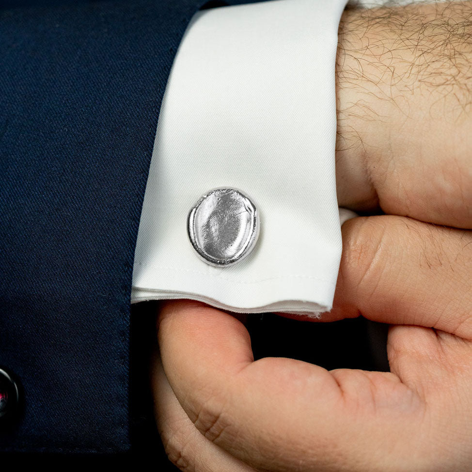 Fingerprints Cufflinks in sterling silver