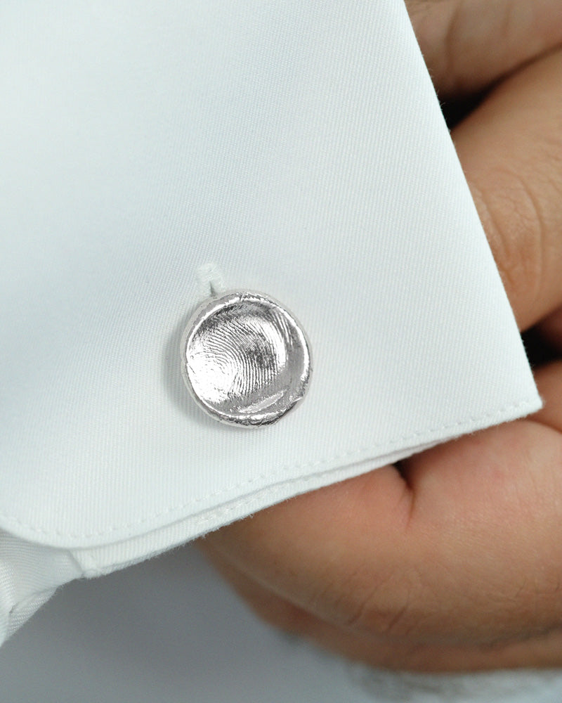 Fingerprints Cufflinks in sterling silver