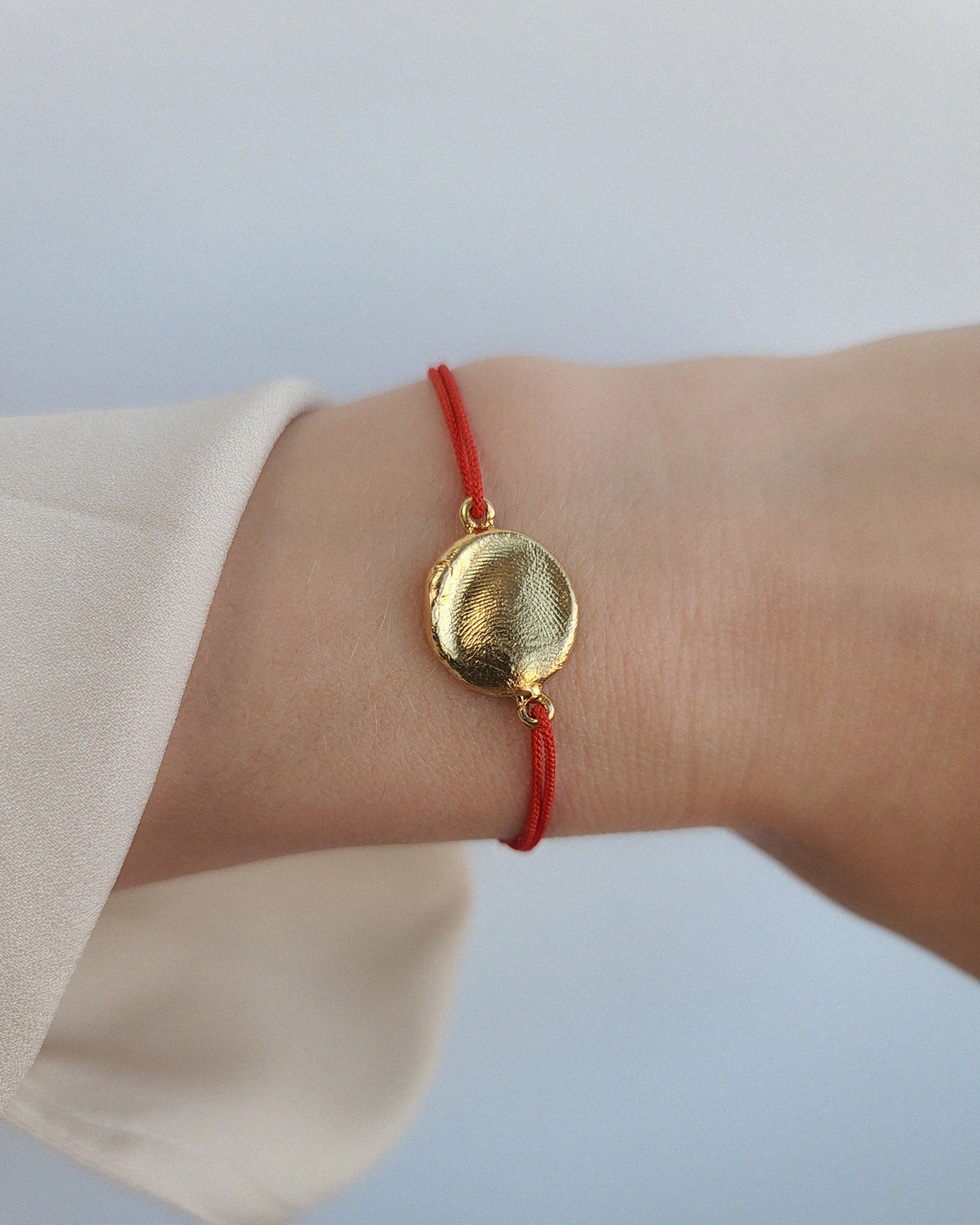 Fingerprint(s) Wristband in solid gold
