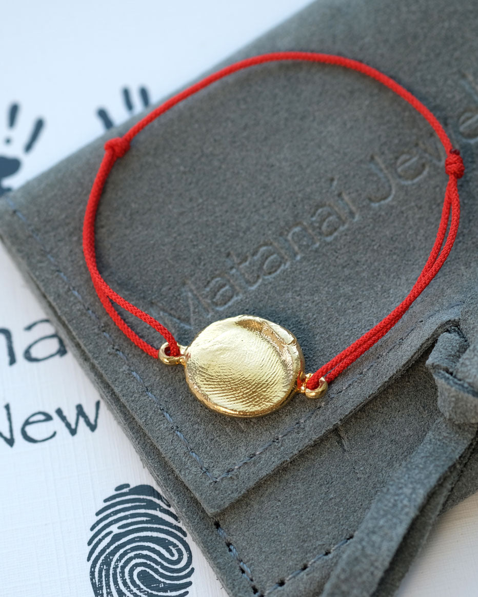 Fingerprint(s) Wristband in solid gold