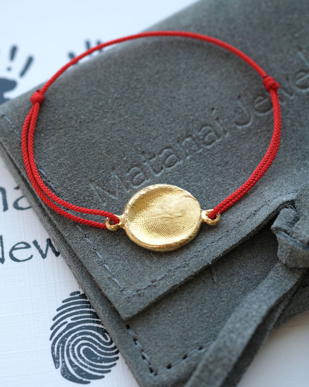 Fingerprint(s) Wristband in solid gold