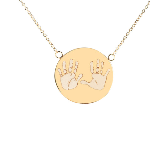 Large Round Handprints / Footprints Tag