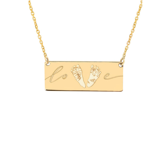 Footprints Mathis LOVE Necklace in 14K Gold