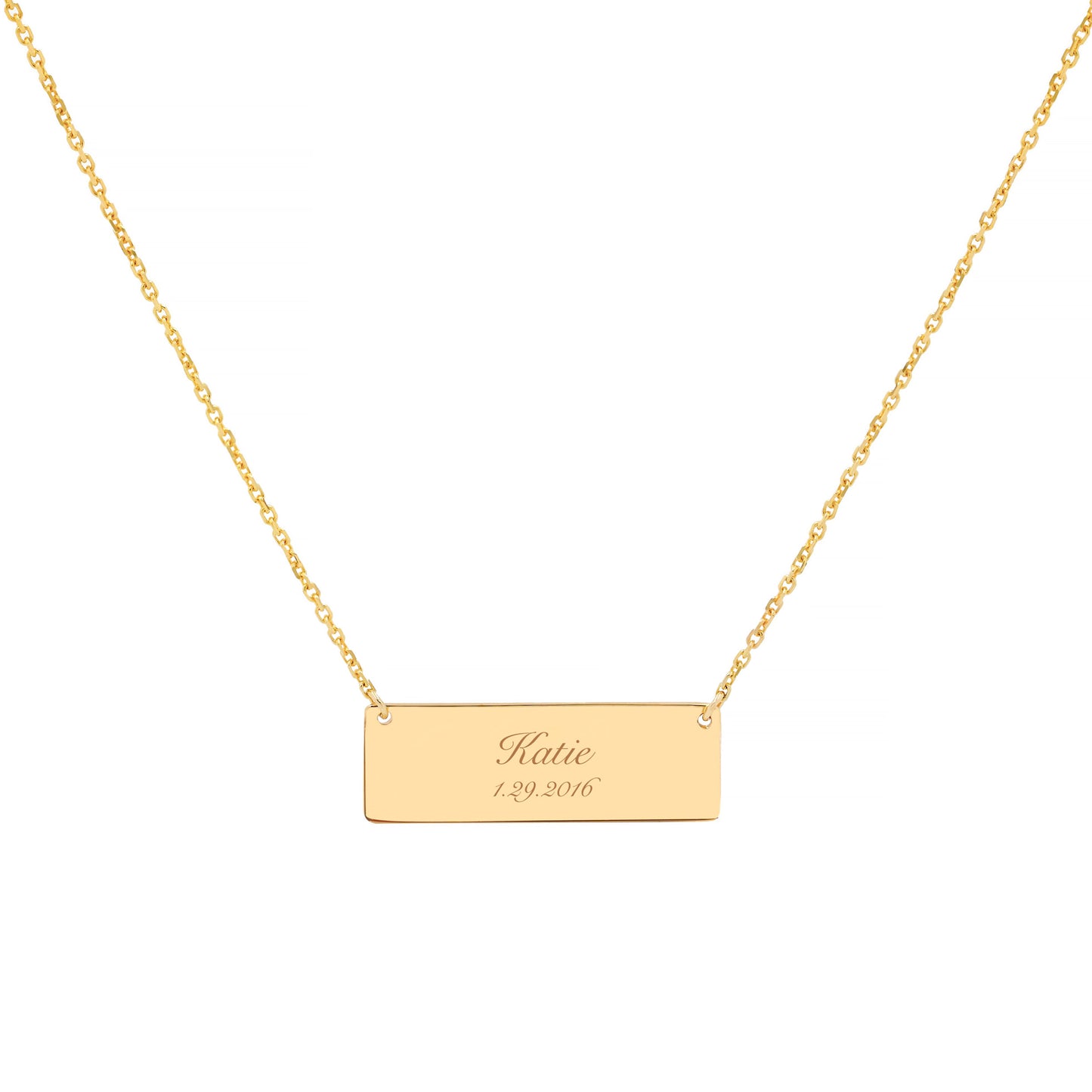 Footprints Mathis LOVE Necklace in 14K Gold