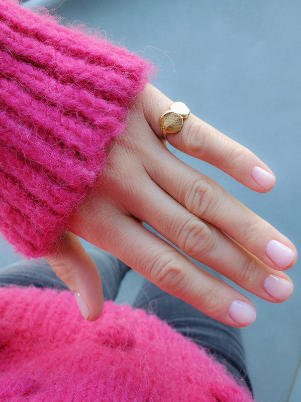 Fingerprint(s) Ring in solid gold