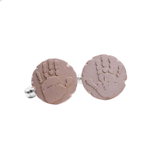 Handprints & Footprints Roman Cufflinks in solid gold