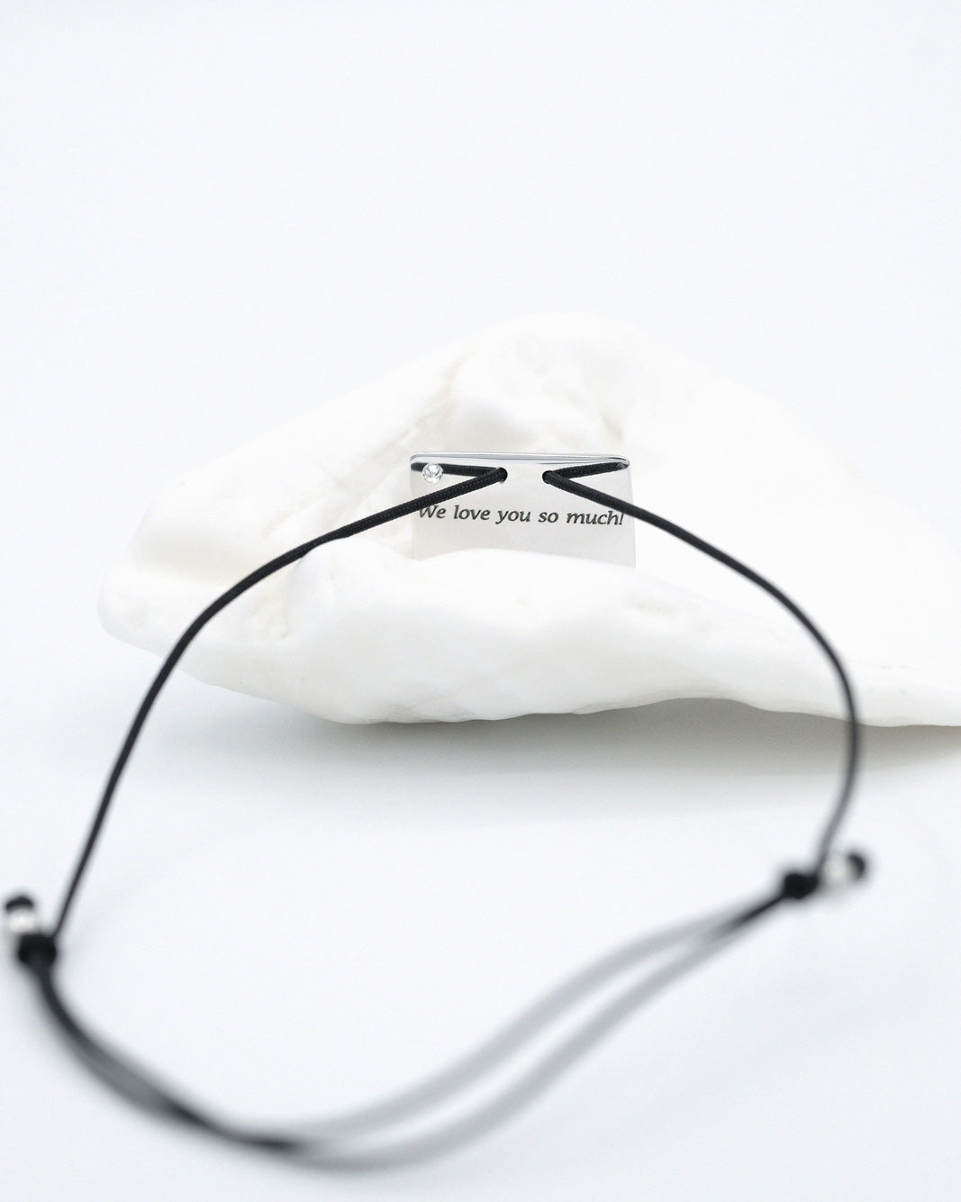 Footprint Wristband with a Diamond