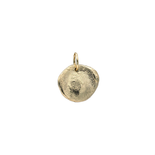 Mini Fingerprint Charm in solid gold