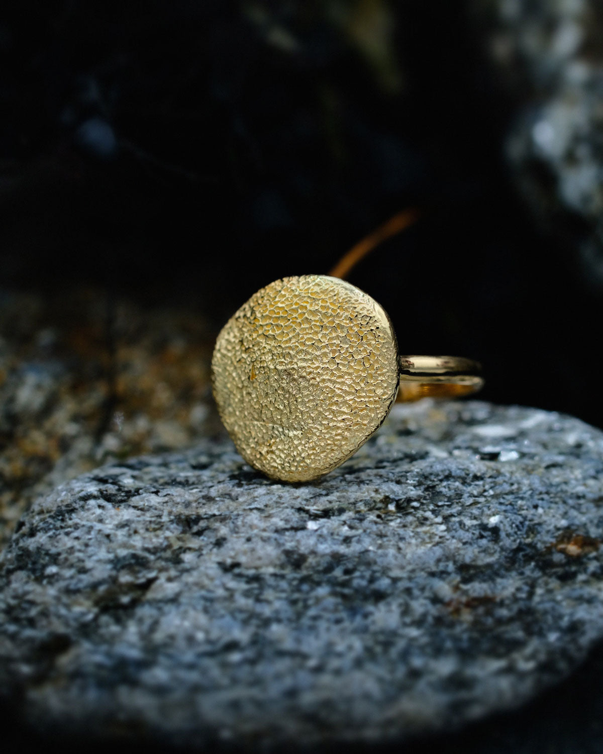 Fingerprint(s) Ring in solid gold
