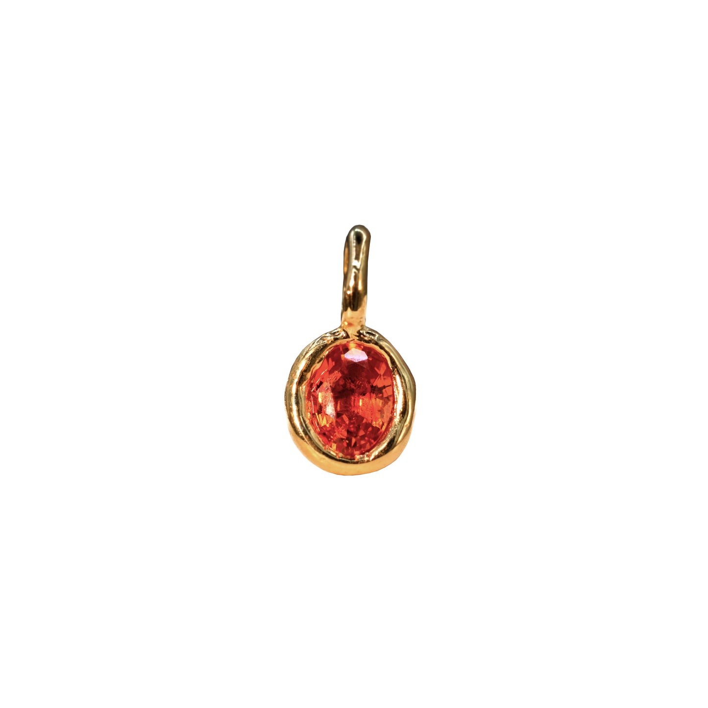 Blood Orange Sapphire Charm