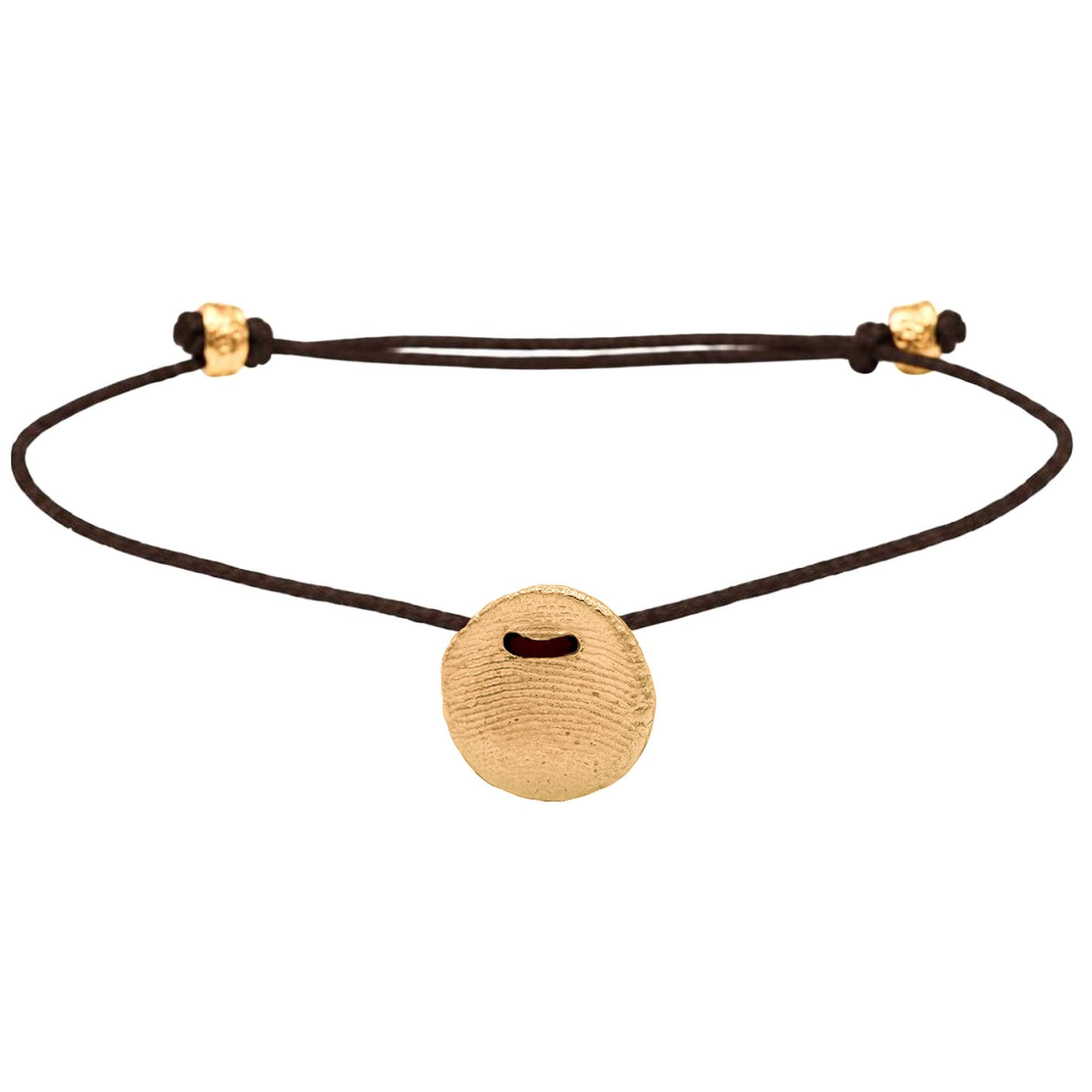 Mini Fingerprint Wristband in solid gold