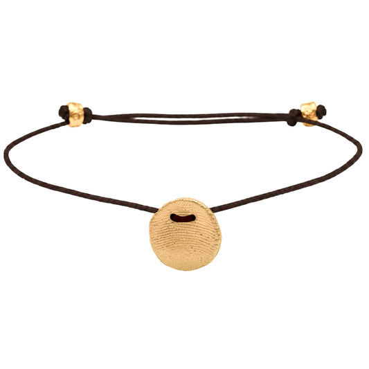 Mini Fingerprint Wristband in solid gold