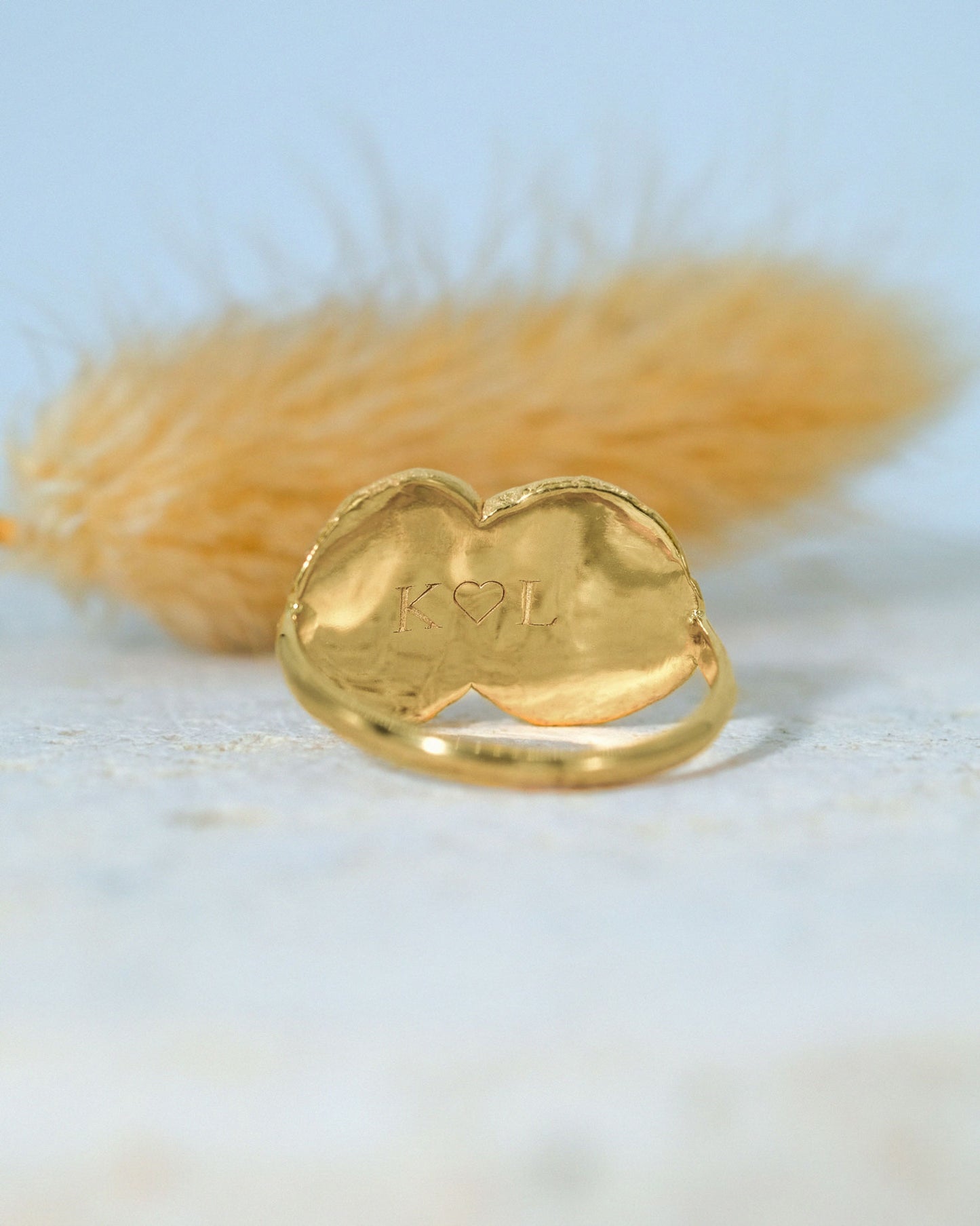 Fingerprint(s) Ring in solid gold