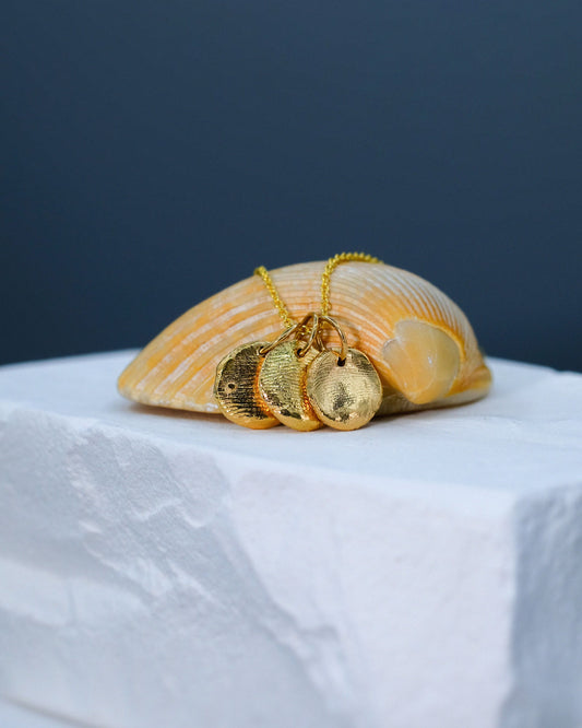 Extra Small Fingerprint Necklace in solid gold