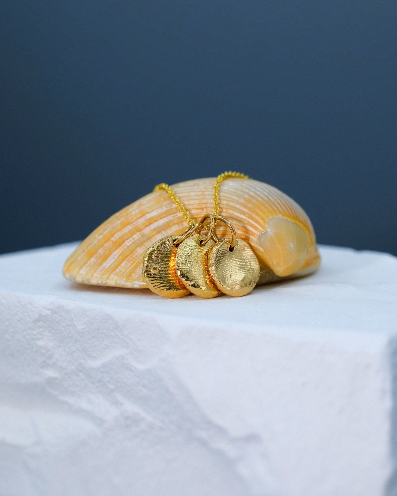 Extra Small Fingerprint Necklace in solid gold