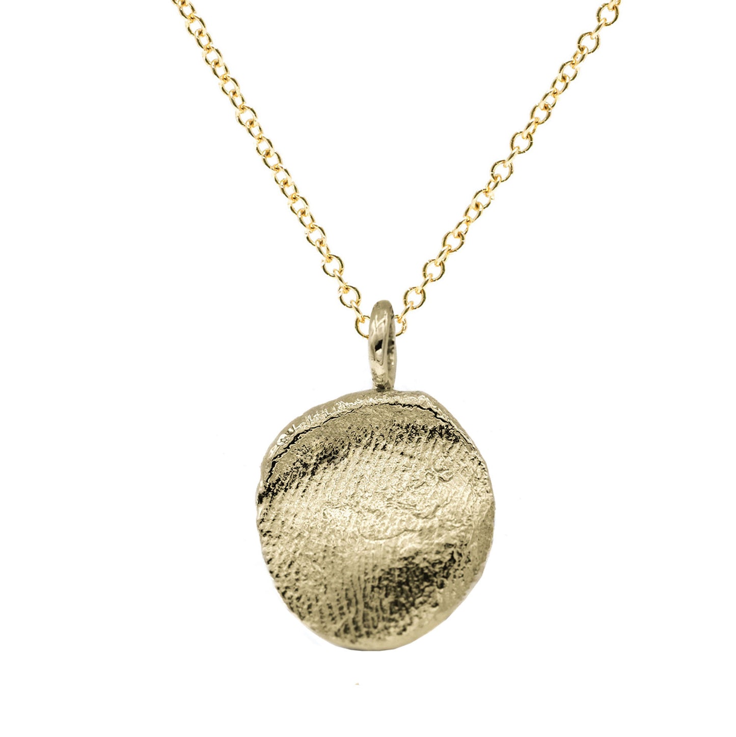 Fingerprint Necklace in solid gold
