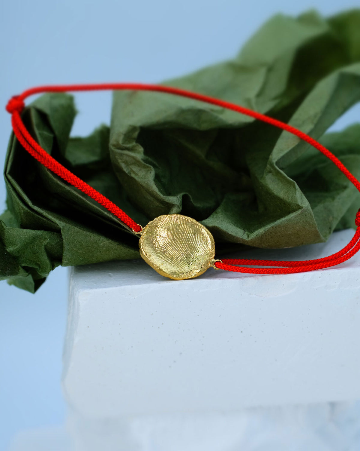 Fingerprint(s) Wristband in solid gold