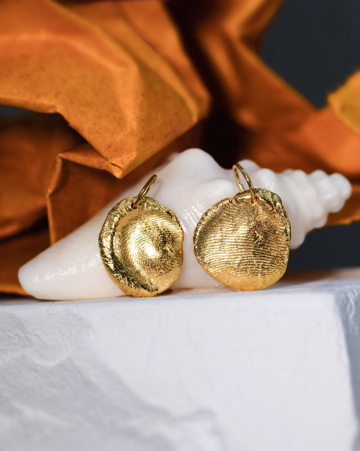 Mini Fingerprint Charm in solid gold