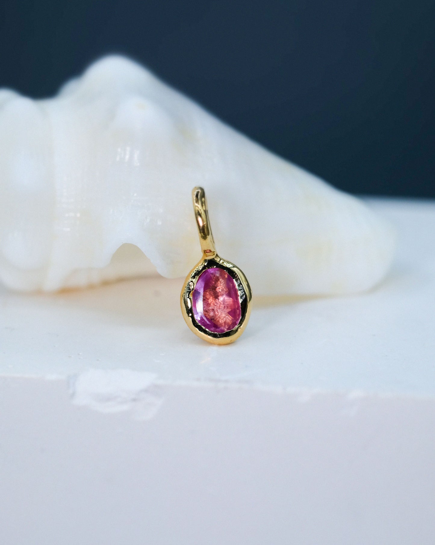 Pink Sapphire Charm