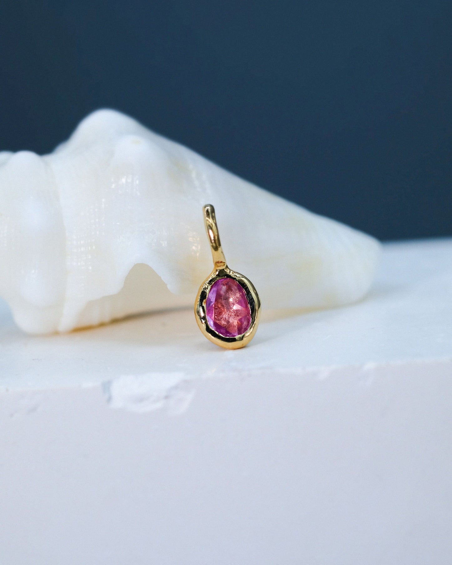 Pink Sapphire Charm