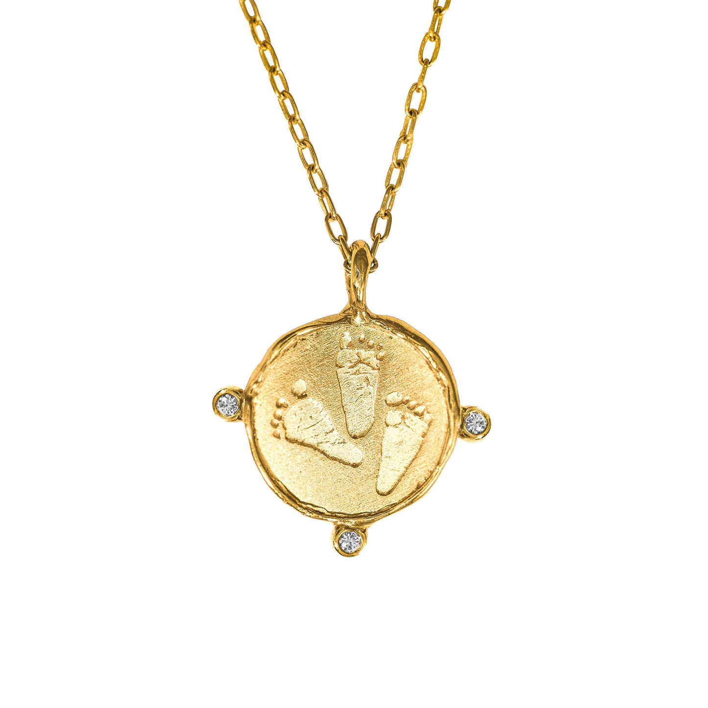 Handprints / Footprints Roman Coin Necklace