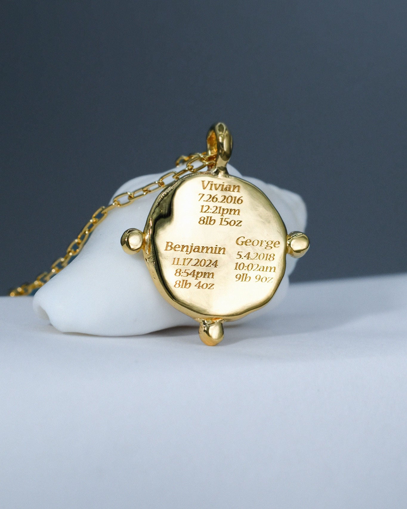 Handprints / Footprints Roman Coin Necklace