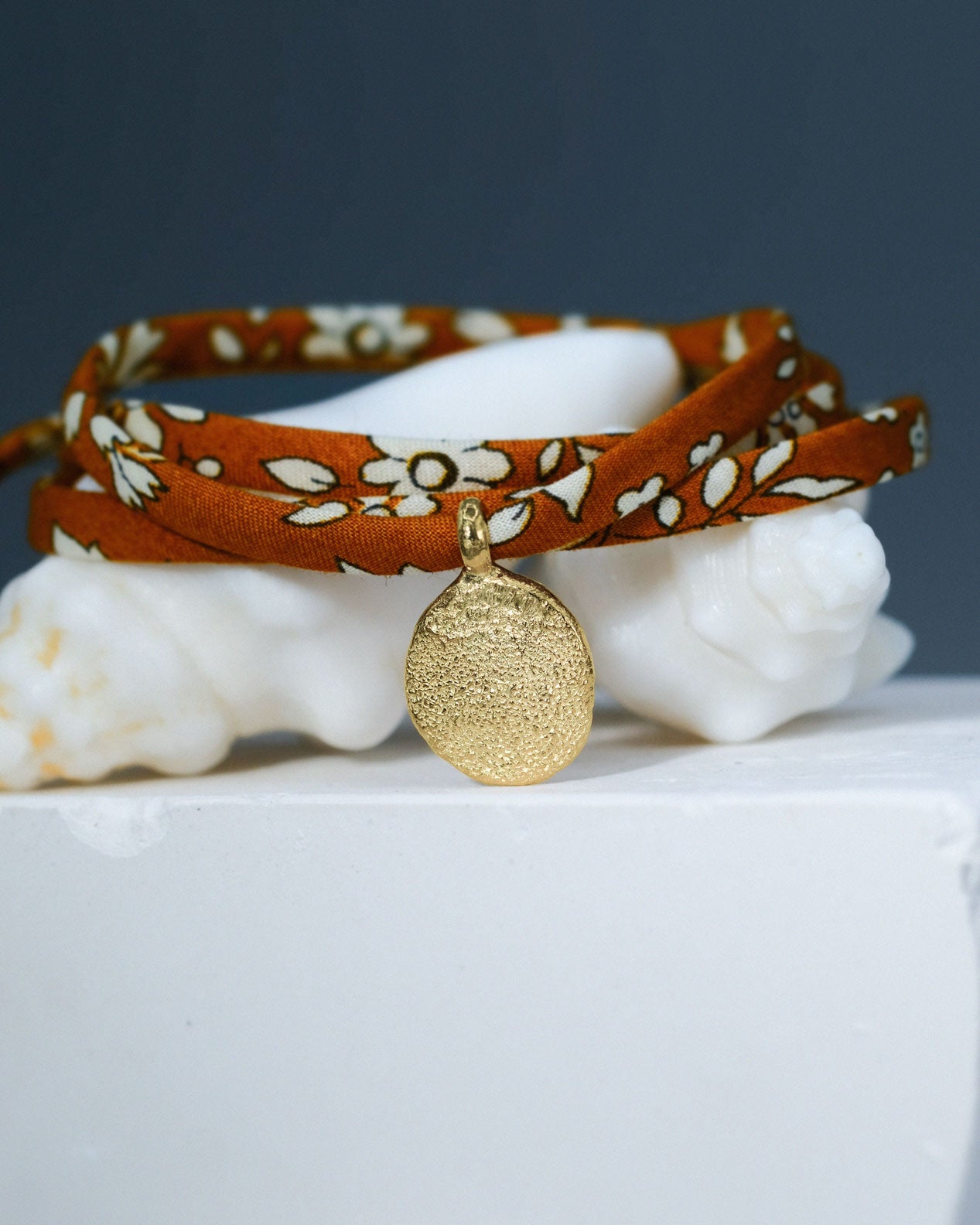 Liberty of London Fingerprint Wristband in solid gold