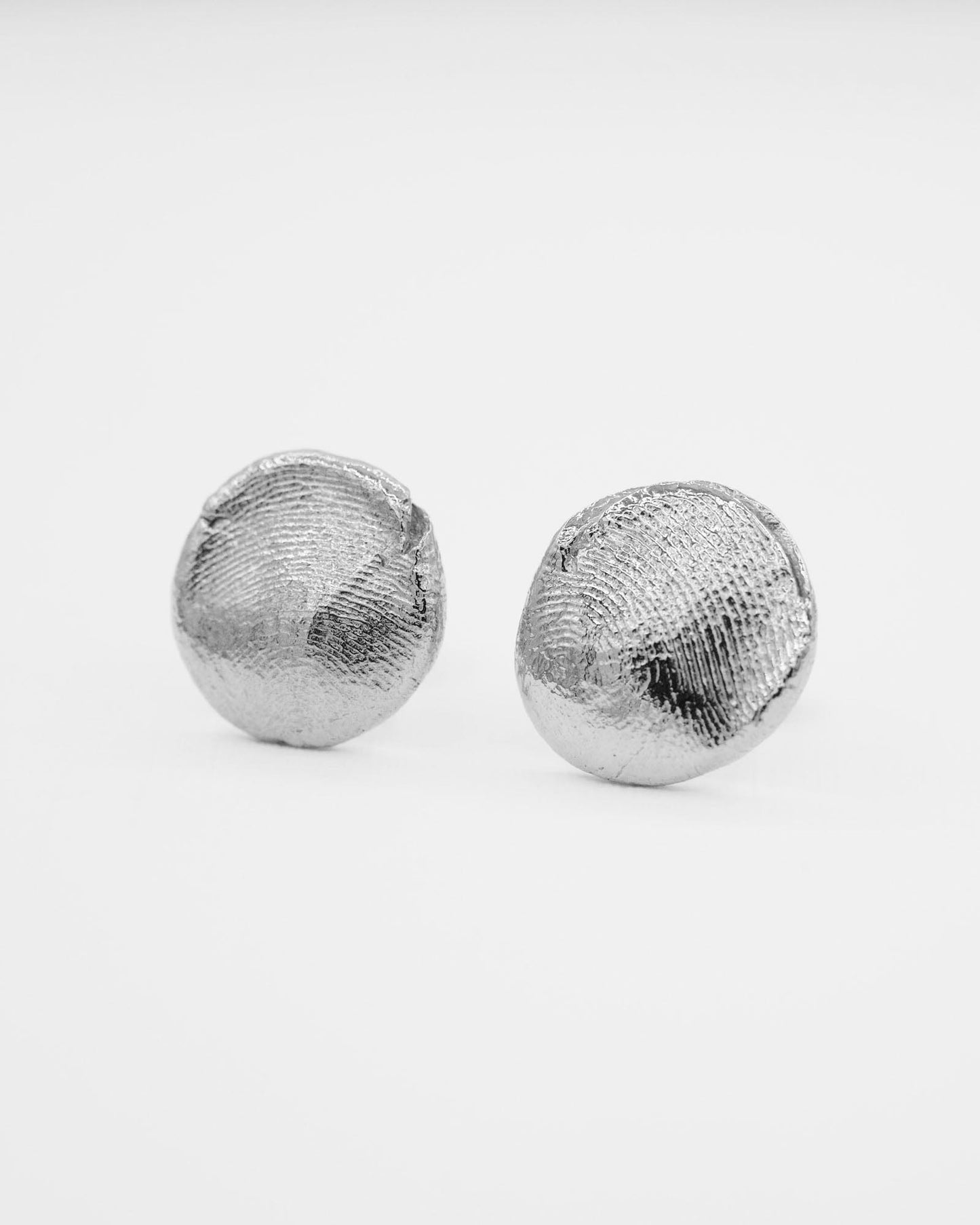 Baby Fingerprints Earrings in sterling silver by Matanai Jewelry