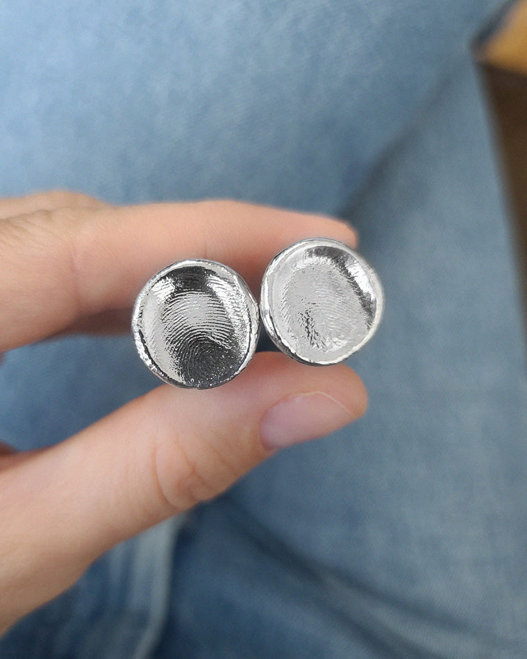 Fingerprints Cufflinks in sterling silver